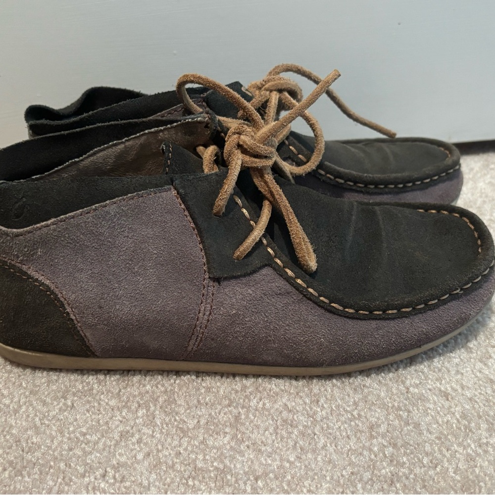 Olukai Womens 6 Chukka Suede Leather Moc Gray